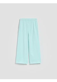Reserved - Bawełniane spodnie dresowe - jasnoturkusowy. Kolor: turkusowy. Materiał: bawełna, dresówka #1