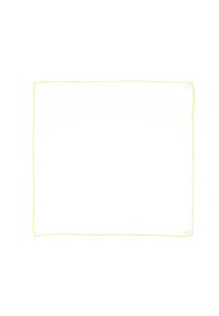 Modini - Biała poszetka z żółtym obszyciem E181. Kolor: biały, wielokolorowy, żółty #1