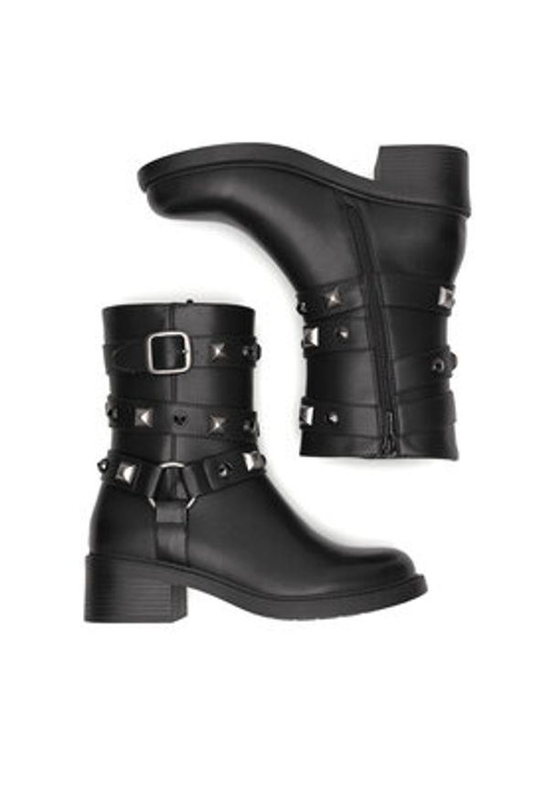 Jenny Fairy Botki WFA2882-2 Czarny. Kolor: czarny. Materiał: skóra