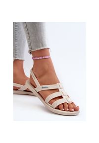 Płaskie Sandały Damskie 83516 Ipanema Style Sandal Fem Beżowe beżowy. Okazja: na plażę, na spacer. Kolor: beżowy #3