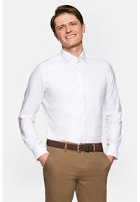 Lancerto - Koszula Biała Bawełniana Giovani Slim 2. Kolor: biały. Materiał: bawełna