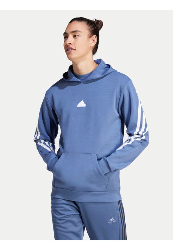 Adidas - adidas Bluza Future Icons 3-Stripes IR9224 Niebieski Regular Fit. Kolor: niebieski. Materiał: bawełna