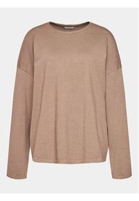 SELMARK - Selmark Komplet sweter i spodnie materiałowe Tricot P7773 Brązowy Regular Fit. Kolor: brązowy. Materiał: materiał, wiskoza