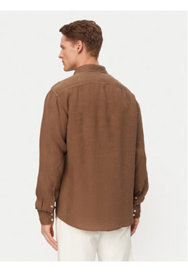 BOSS Koszula Relegant 50567579 Zielony Regular Fit. Kolor: zielony. Materiał: len