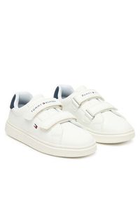 TOMMY HILFIGER - Tommy Hilfiger Sneakersy Low Cut Velcro T1X9-34338-1355 S Biały. Kolor: biały. Materiał: skóra #5
