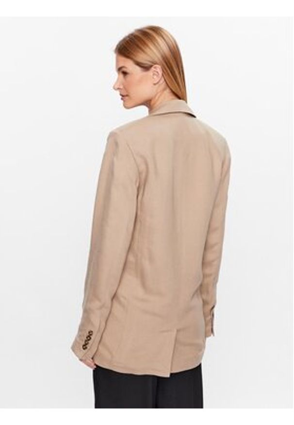 Herskind Marynarka Mercy 4821840 Beżowy Relaxed Fit. Kolor: beżowy. Materiał: wiskoza