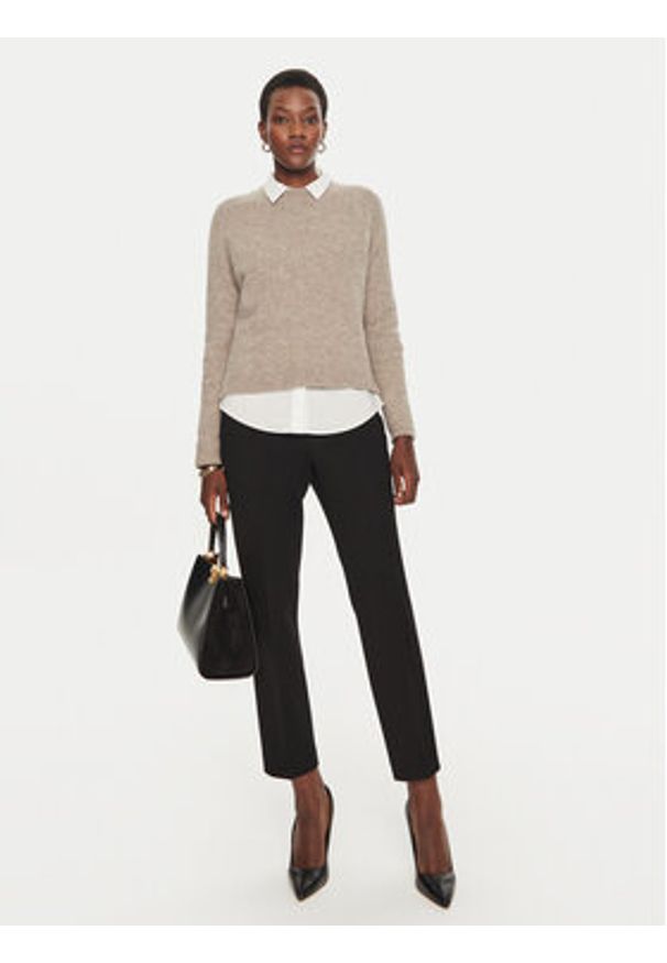 BOSS - Boss Sweter Febisan 50478315 Szary Regular Fit. Kolor: szary. Materiał: wełna