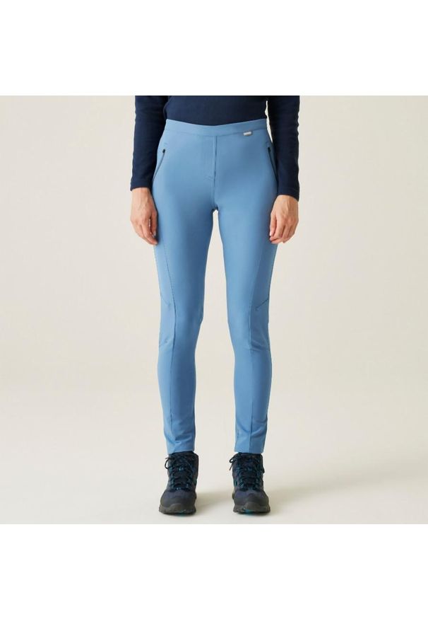 Damskie spodnie trekkingowe Regatta PENTRE STRTCH. Kolor: niebieski. Materiał: poliester, elastan. Sezon: lato. Sport: turystyka piesza