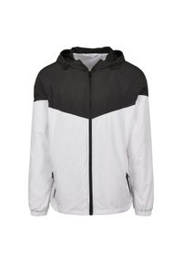 BUILD YOUR BRAND - Dwukolorowa Kurtka Windrunner Unisex Dla Dorosłych. Kolor: biały, wielokolorowy, czarny