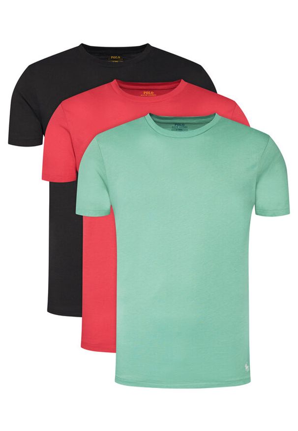Polo Ralph Lauren Komplet t-shirtów 714830304043 Kolorowy Slim Fit. Typ kołnierza: polo. Materiał: bawełna. Wzór: kolorowy