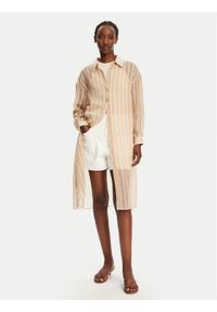 LOLA CASADEMUNT Koszula LS2515045 Beżowy Relaxed Fit. Kolor: beżowy. Materiał: lyocell