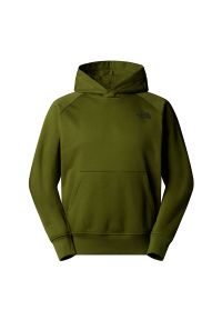 Bluza męska The North Face Raglan Box NSE 0A89F9DIW1 - zielona. Okazja: na co dzień. Typ kołnierza: kaptur. Kolor: zielony. Materiał: poliester, bawełna. Długość rękawa: raglanowy rękaw. Styl: klasyczny, casual, sportowy #1