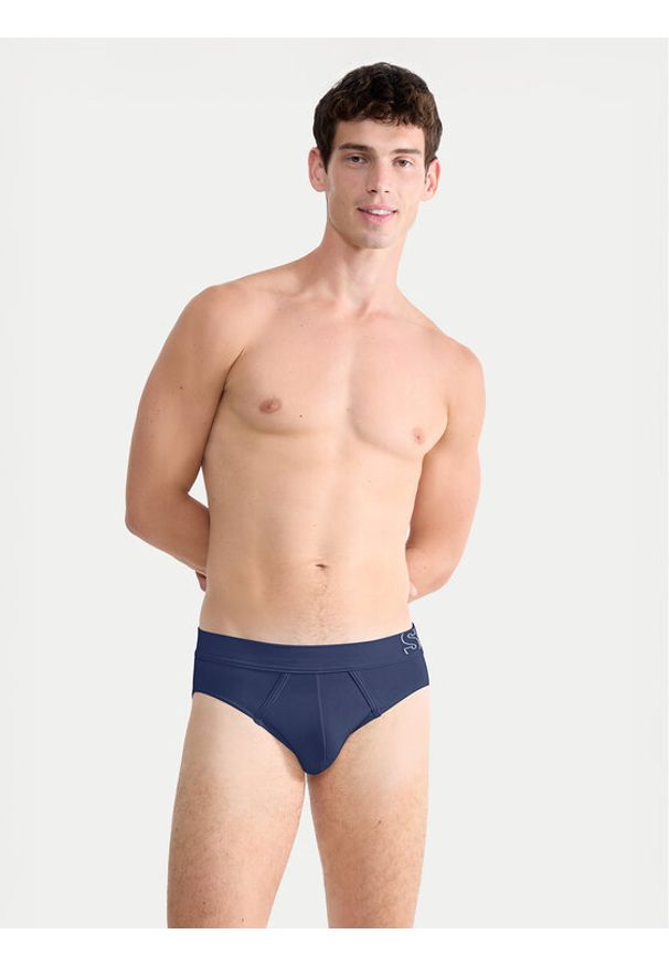 Sloggi Slipy 10215471 Granatowy. Kolor: niebieski. Materiał: bawełna