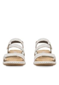 Rieker Sandały 659C7-81 Biały. Kolor: biały. Materiał: skóra, zamsz #5