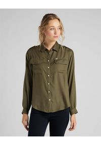 Lee - LEE UTILITY SHIRT DAMSKA KOSZULA OLIVE GREEN L45XJQNX