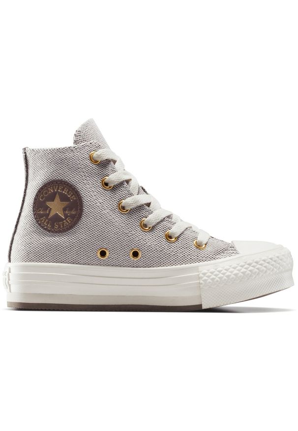 Buty sportowe dla dzieci Converse Con Obuwie Chuck Taylor As Eva Lift. Okazja: na co dzień. Kolor: szary. Materiał: materiał
