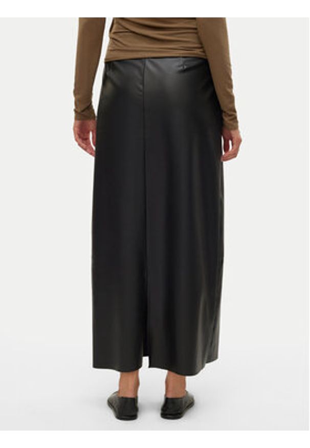 Vero Moda Spódnica z imitacji skóry Olympia 10309137 Czarny Regular Fit. Kolor: czarny. Materiał: skóra