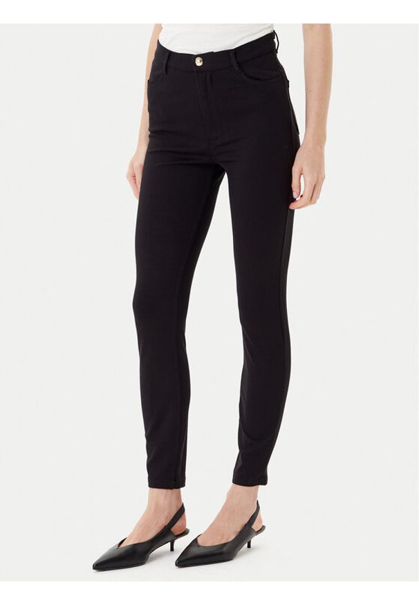 Liu Jo Spodnie materiałowe TF5129 JS182 Czarny Slim Fit. Kolor: czarny. Materiał: wiskoza