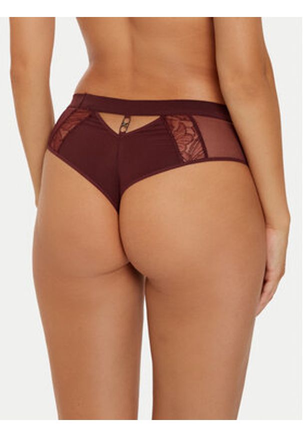 Chantelle X Bokserki Xtravagant C06GB0 Bordowy. Kolor: czerwony. Materiał: syntetyk