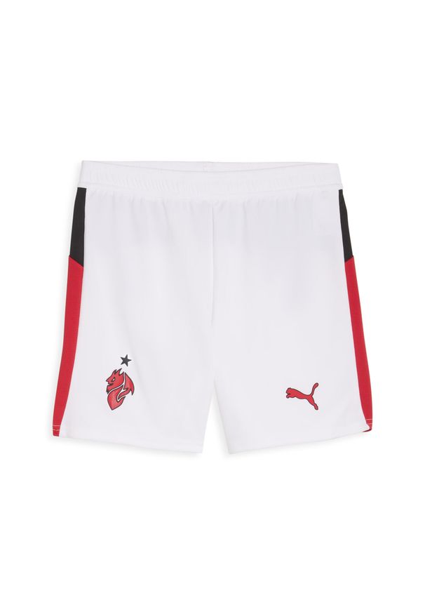 Puma - Młodzieżowe szorty AC Milan 25/26 PUMA White For All Time Red. Kolor: czerwony, biały, wielokolorowy. Materiał: tkanina. Sport: piłka nożna