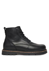 Birkenstock Trapery Highwood Lace Mid 1030756 Czarny. Kolor: czarny. Materiał: skóra