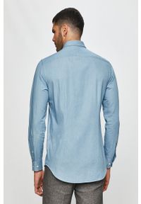 Tommy Hilfiger Tailored - Koszula bawełniana. Typ kołnierza: kołnierzyk klasyczny. Kolor: niebieski. Materiał: bawełna. Wzór: gładki. Styl: klasyczny #3