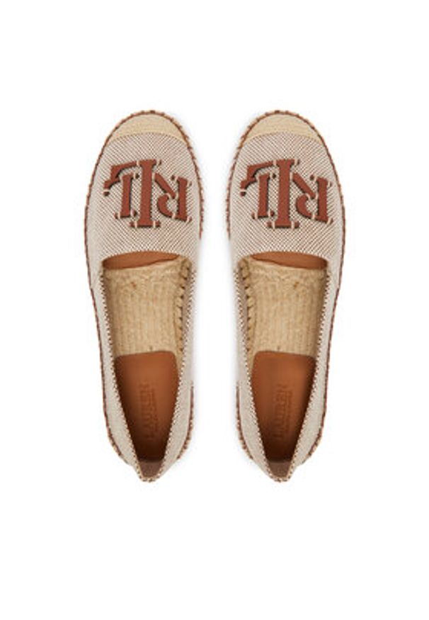 Lauren Ralph Lauren - LAUREN RALPH LAUREN Espadryle Cameryn 802P09065002 Beżowy. Kolor: beżowy. Materiał: materiał