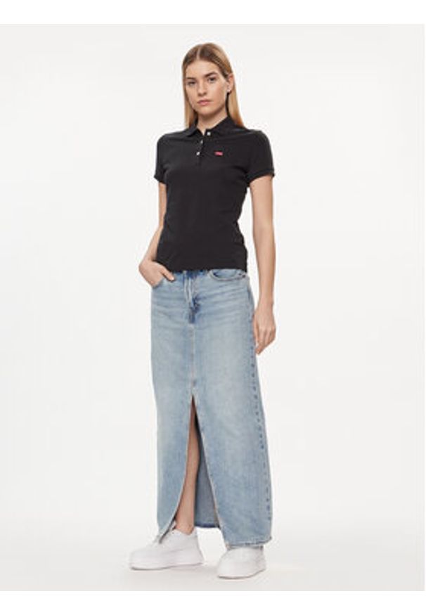 Levi's® Polo 52599-0046 Czarny Slim Fit. Typ kołnierza: polo. Kolor: czarny. Materiał: bawełna