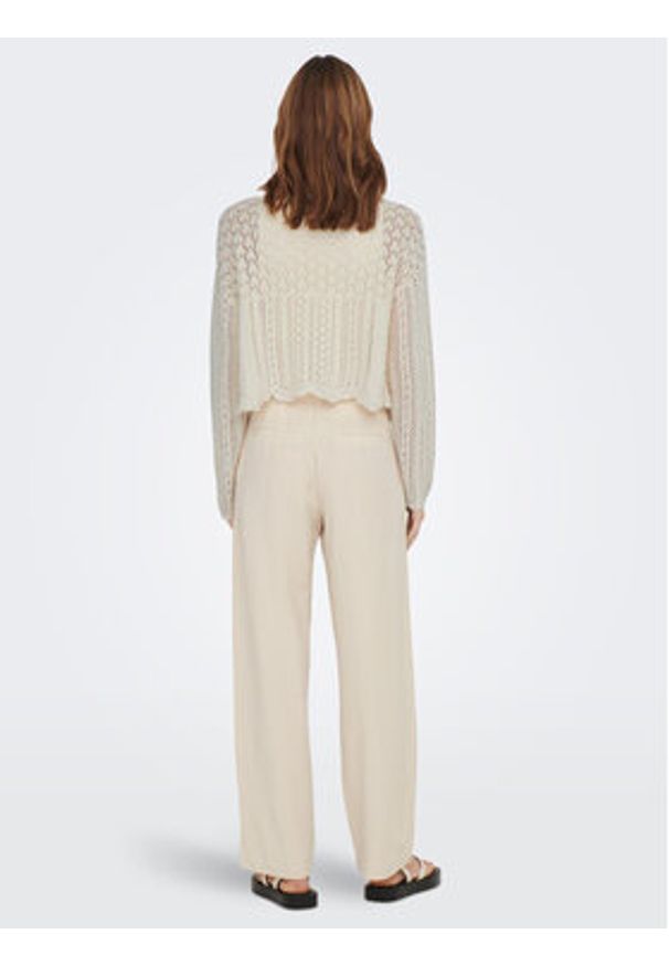 only - ONLY Kardigan Nola 15290744 Écru Relaxed Fit. Kolor: biały. Materiał: syntetyk