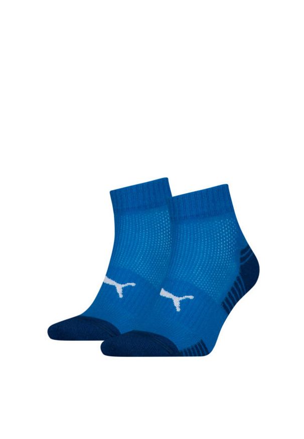 Zestaw 2 skarpetek Puma Sport Quarter z amortyzacją, niebieski. Kolor: niebieski. Materiał: elastan, poliester, poliamid. Sport: bieganie