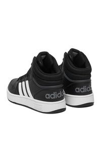Adidas - adidas Sneakersy HOOPS 3.0 MID GW3020 Czarny. Kolor: czarny. Materiał: materiał #2