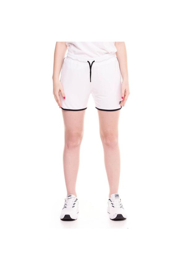 LEONE 1947 APPAREL - Czarno-białe spodenki damskie. Kolor: biały. Materiał: tkanina. Sport: fitness