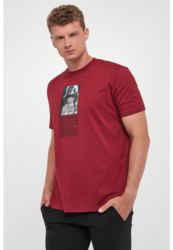 Armani Exchange - T-shirt męski z nadrukiem ARMANI EXCHANGE. Wzór: nadruk