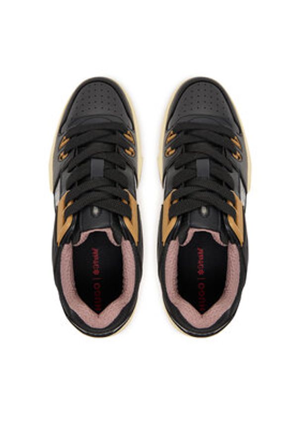 Hugo - HUGO Sneakersy Yarrow 50548548 Czarny. Kolor: czarny. Materiał: skóra