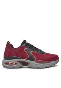 skechers - Skechers Sneakersy Ventura – Vulser 232954 BUBK Bordowy. Kolor: czerwony. Materiał: materiał