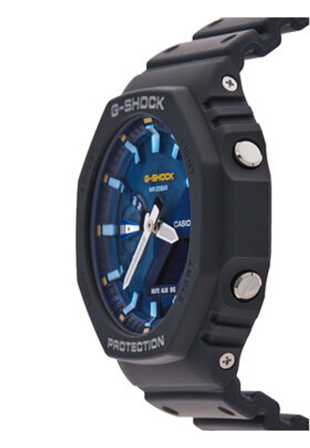 G-Shock Zegarek GA-2100AS-2AER Granatowy. Kolor: niebieski
