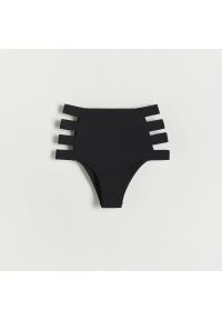 Reserved - Majtki bikini z wysokim stanem - Czarny. Stan: podwyższony. Kolor: czarny