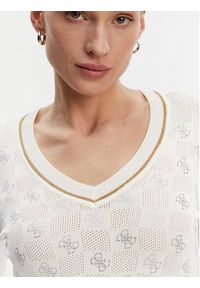 Guess Sweter W5GR07 Z3D60 Beżowy Regular Fit. Kolor: beżowy. Materiał: wiskoza #3