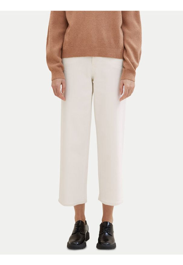 Tom Tailor Jeansy 1040811 Écru Relaxed Fit