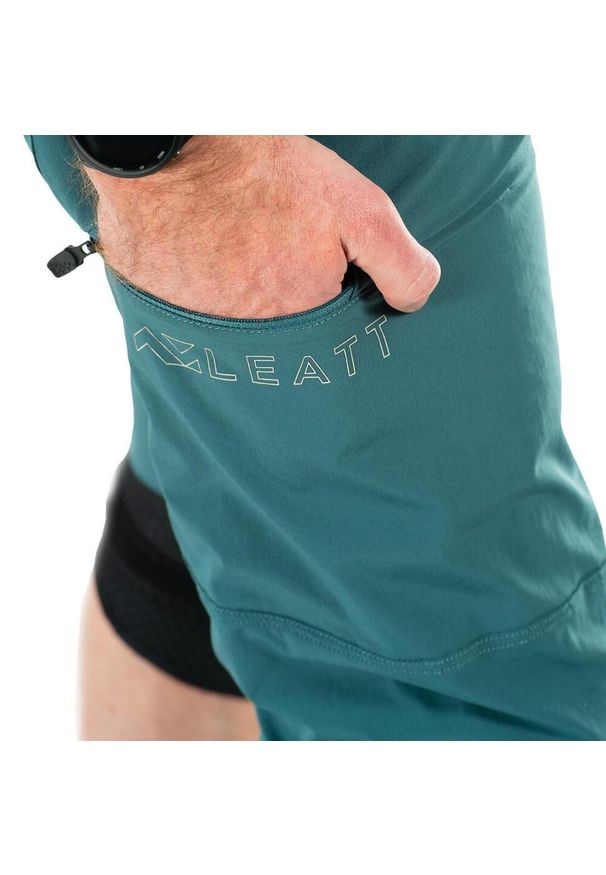Spodenki rowerowe (+spodenki kolarskie z pampersem w zestawie) LEATT Shorts. Kolor: niebieski. Sport: kolarstwo