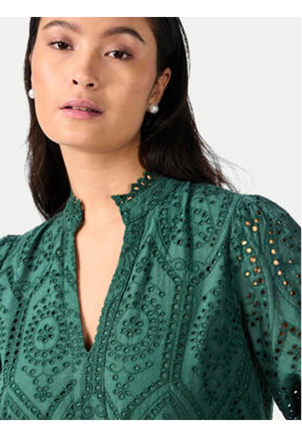 YAS Sukienka codzienna Holi 26027162 Zielony Regular Fit. Okazja: na co dzień. Kolor: zielony. Materiał: bawełna. Typ sukienki: proste. Styl: casual