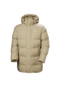 Długa kurtka z kapturem Helly Hansen Alby. Typ kołnierza: kaptur. Kolor: brązowy. Materiał: puch. Długość: długie. Styl: elegancki #1