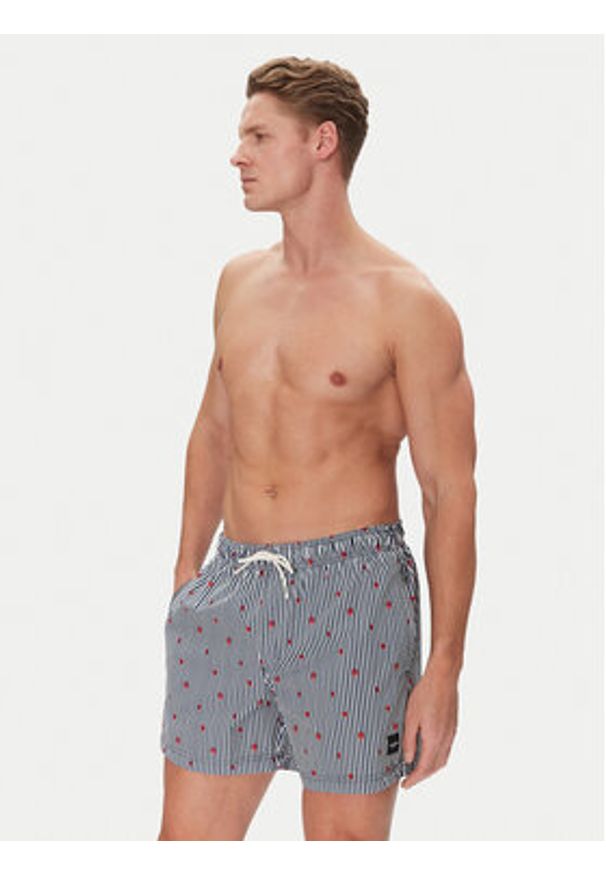 Jack & Jones Szorty kąpielowe Maui 12272933 Granatowy Regular Fit. Kolor: niebieski. Materiał: syntetyk