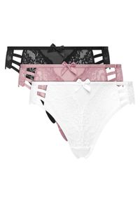 Hunkemöller Komplet 3 par fig brazylijskich 302720 Kolorowy. Materiał: syntetyk. Wzór: kolorowy