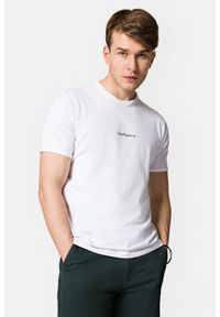 Lancerto - Koszulka Biała z Bawełną Steph. Kolor: biały. Materiał: elastan, bawełna