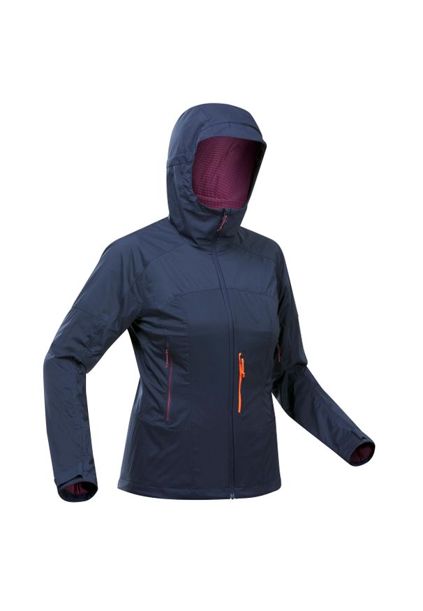 FORCLAZ - Kurtka softshell trekkingowa damska Forclaz MT900. Kolor: niebieski. Materiał: softshell