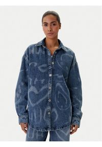 Hugo - HUGO Koszula jeansowa Garesa_4_B 50553558 Niebieski Oversize. Kolor: niebieski. Materiał: bawełna #1