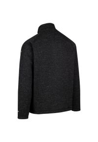 TRESPASS - Bluza Męska Corsham Marl Half Zip Fleece Top. Kolor: czarny