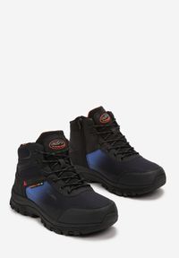 Born2be - Czarno-Niebieskie Botki w Sportowym Stylu Ocieplone Verineme. Okazja: na co dzień. Kolor: czarny. Materiał: jeans. Styl: sportowy #3