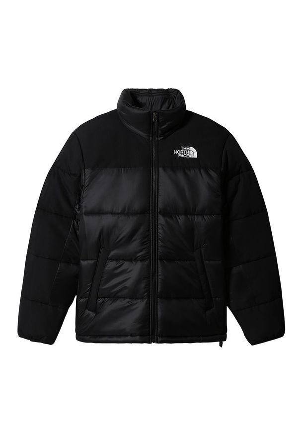 Kurtka The North Face Himalayan 0A4QYZJK31 - czarna. Typ kołnierza: kołnierzyk stójkowy. Kolor: czarny. Materiał: tkanina, nylon, syntetyk, poliester. Styl: klasyczny